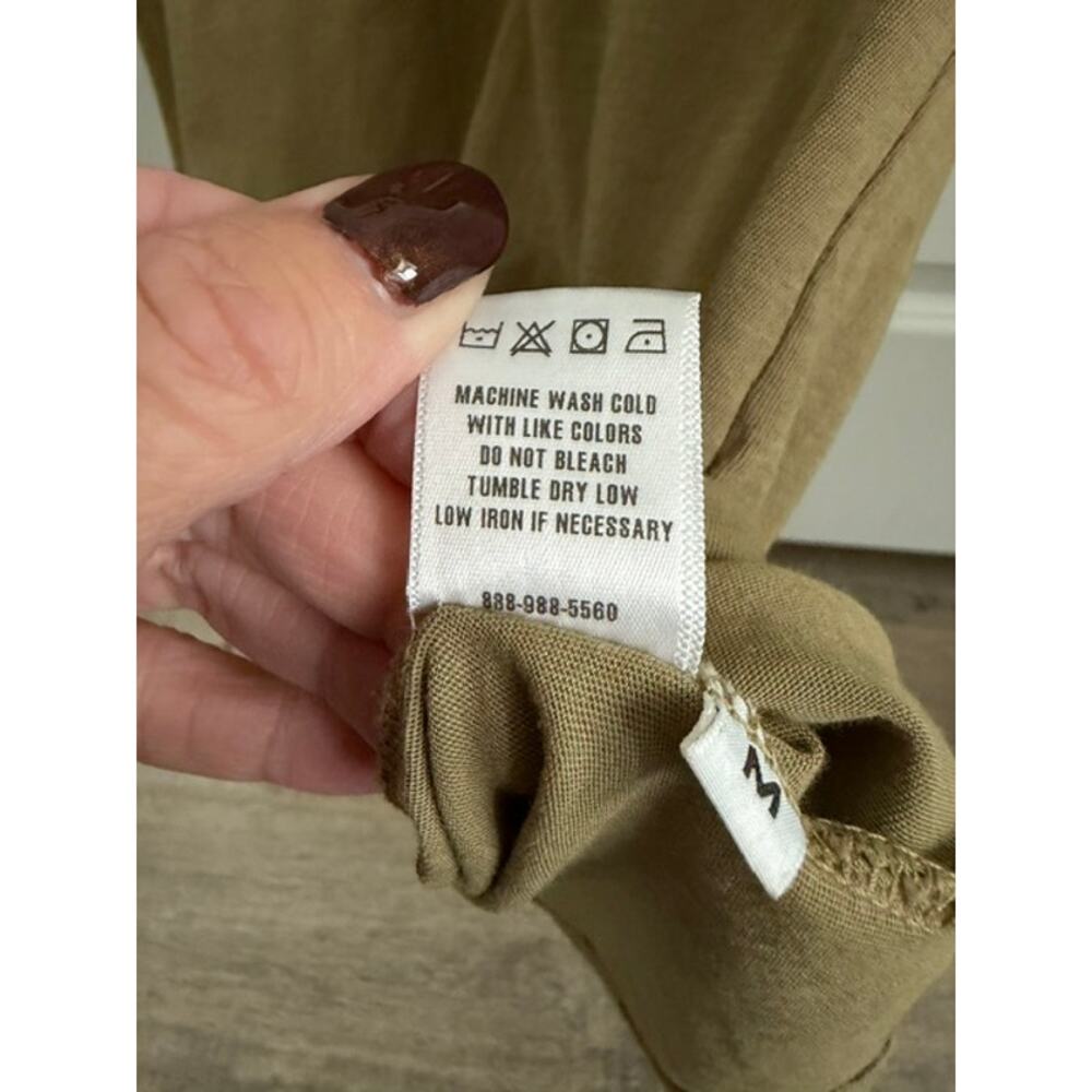 Buck Mason NWT Pima Slim Crew Tee Military Olive Medium - Picture 8 of 8